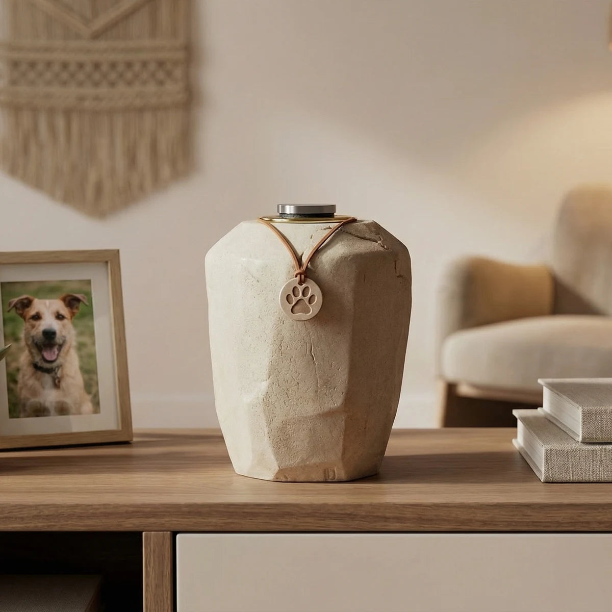 Stone Large Pet Urn for Ashes