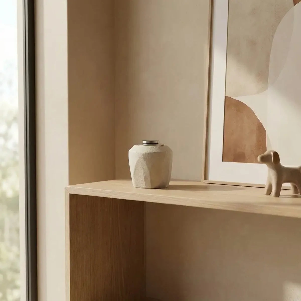 Stone Small Pet Urn for Ashes