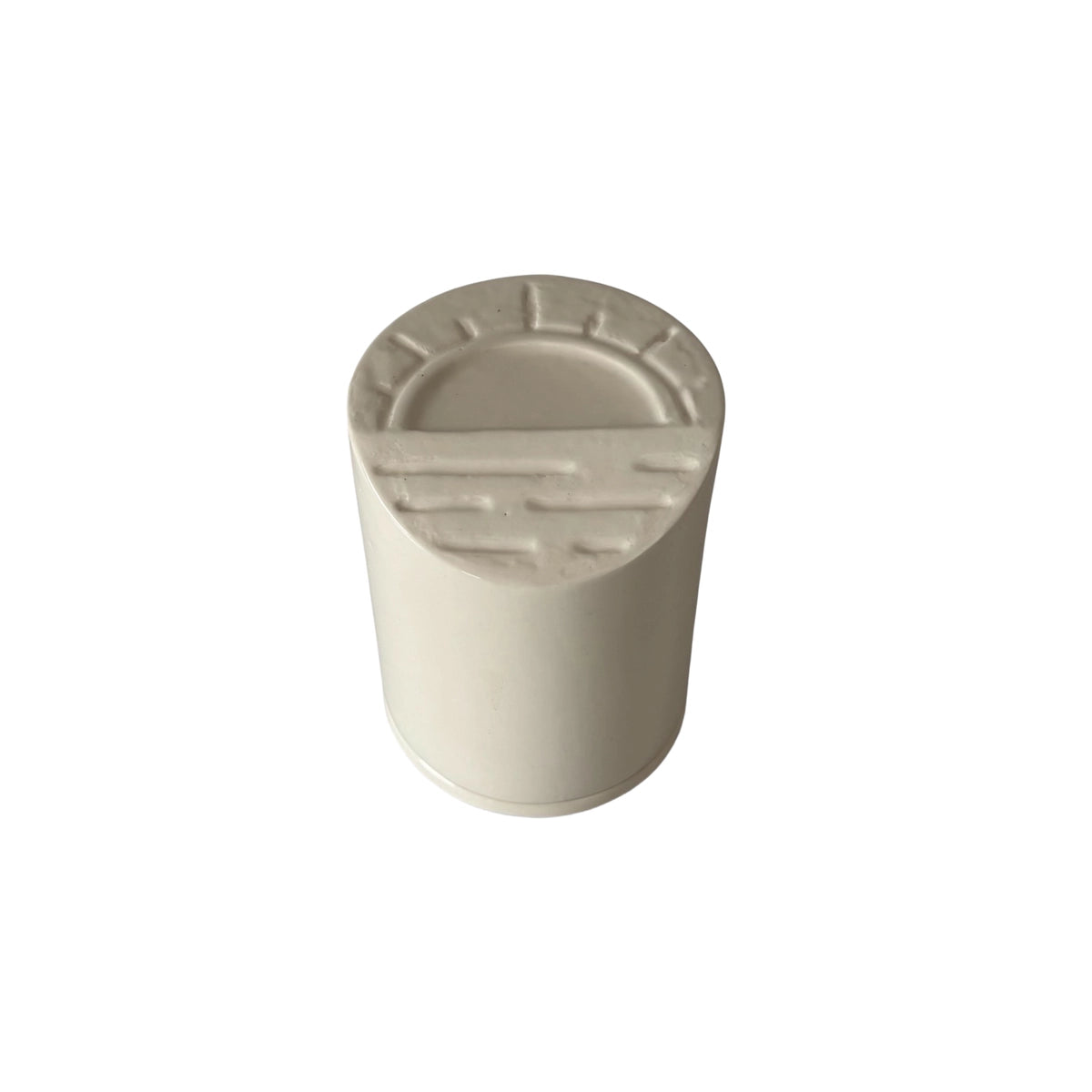 Sunset Double-Side Pet Urn for Ashes in Creamy