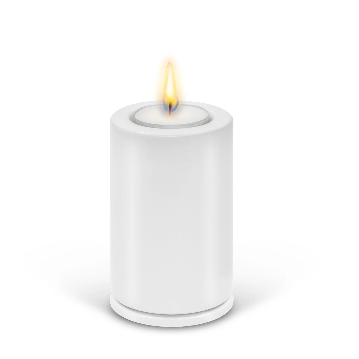 Tealight Combo Keepsake Urn for Ashes in Pure White