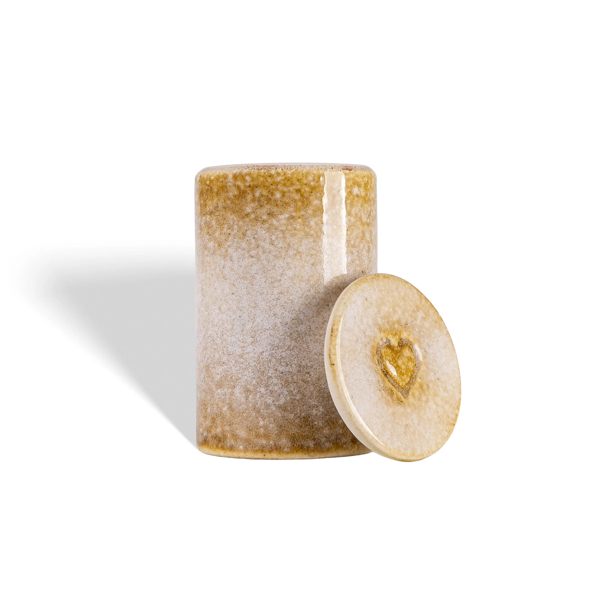 Tealight Combo Keepsake Urn for Ashes in Sandy White
