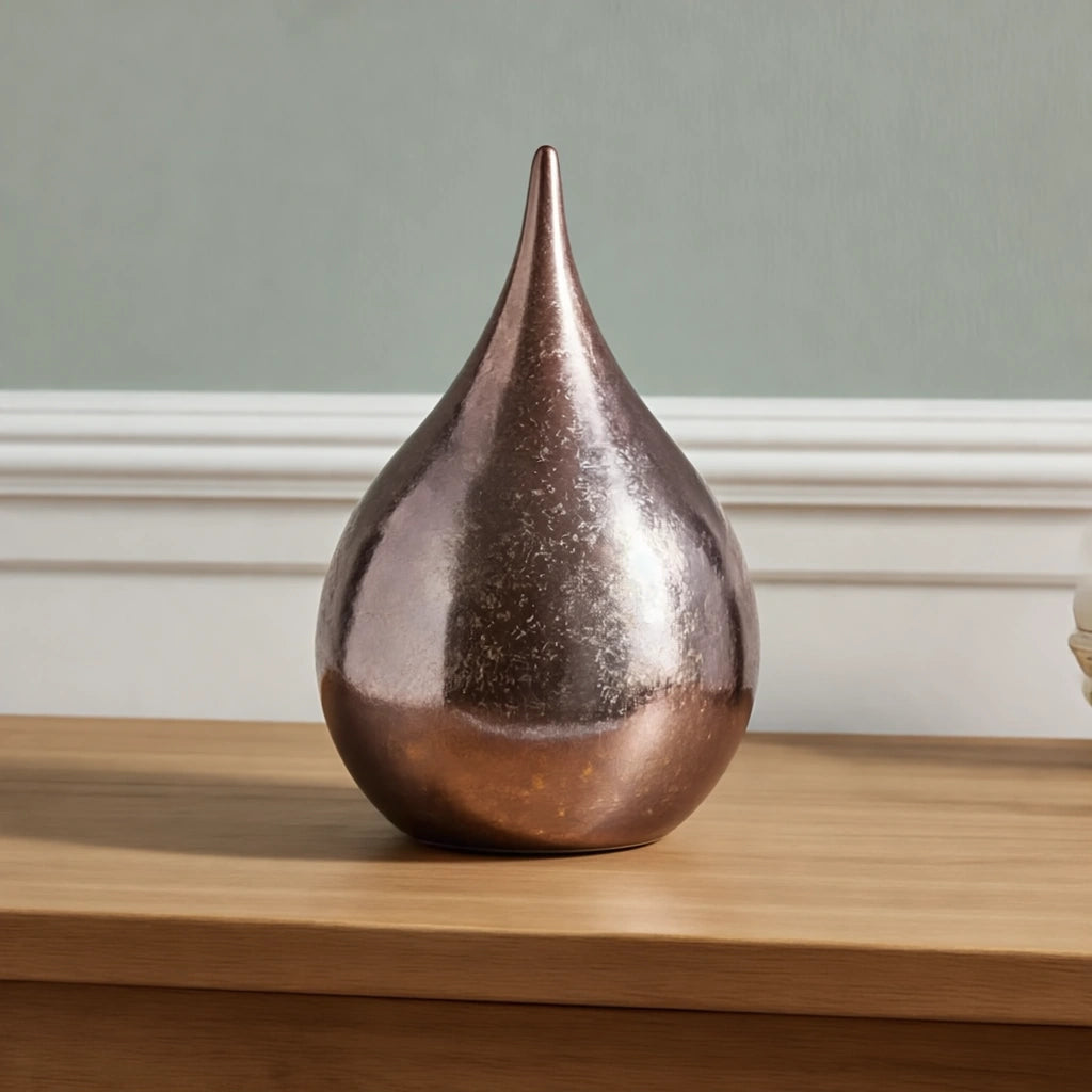 Teardrop Medium Urn for Ashes in Bronze