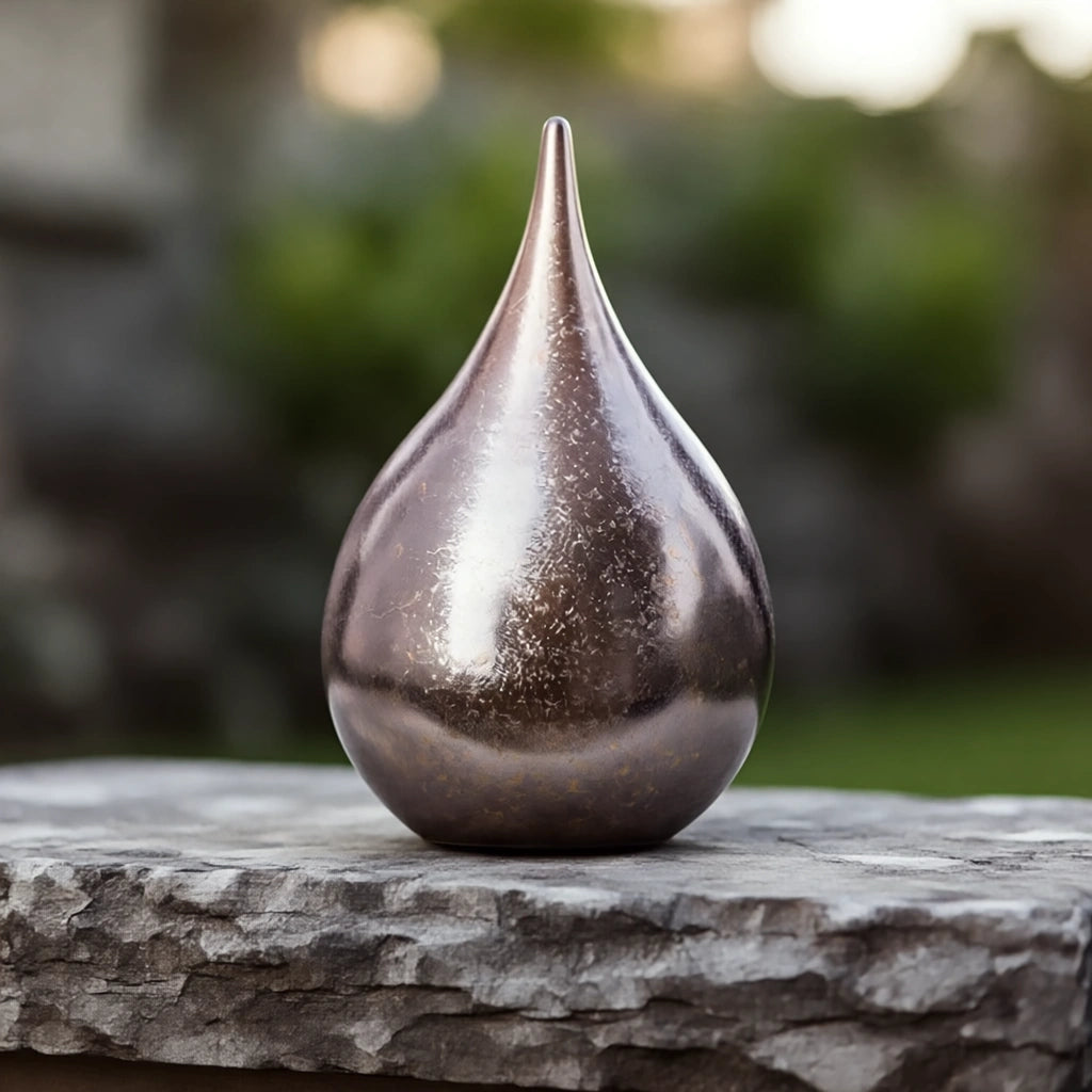 Teardrop Medium Urn for Ashes in Bronze