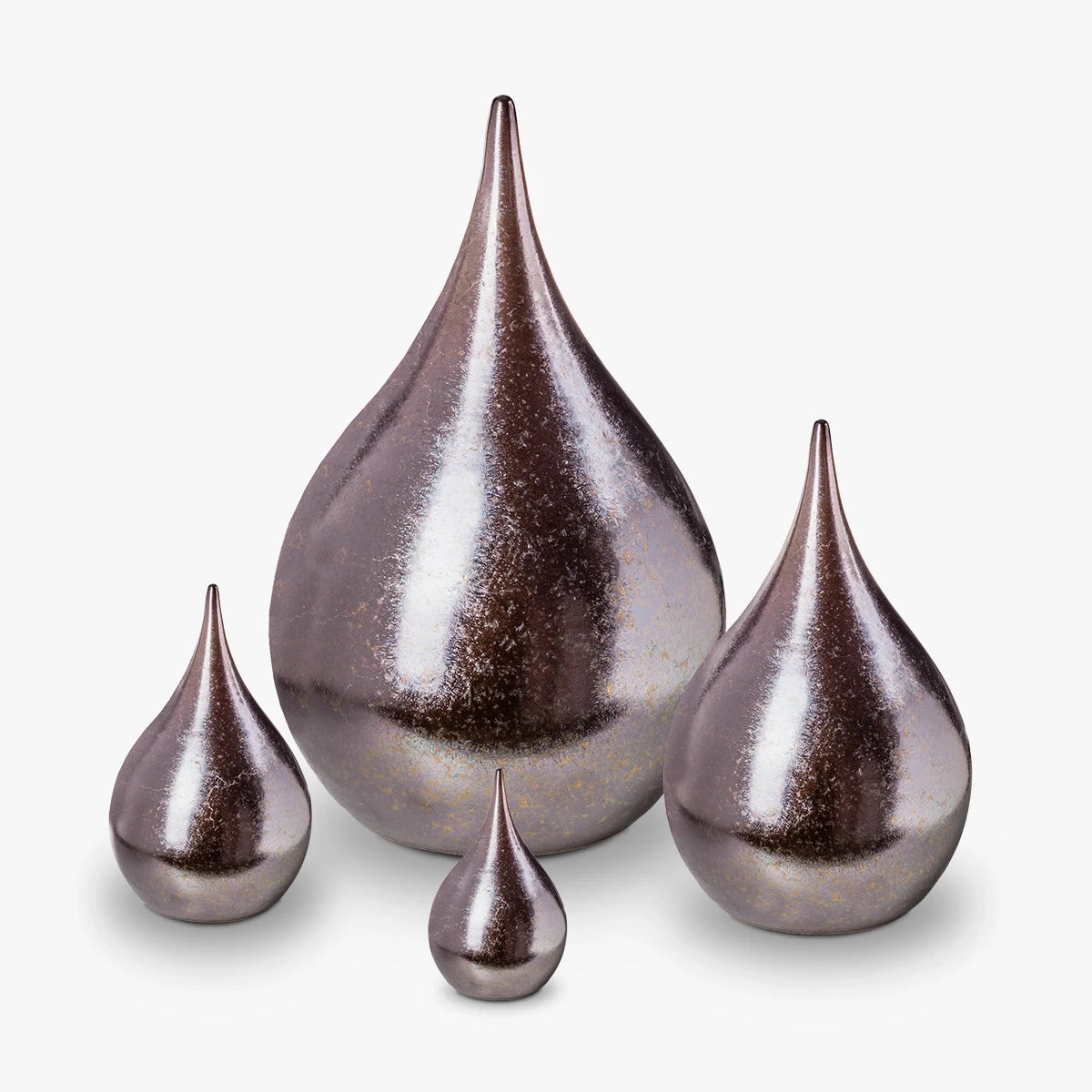teardrop small urn for ashes in bronze