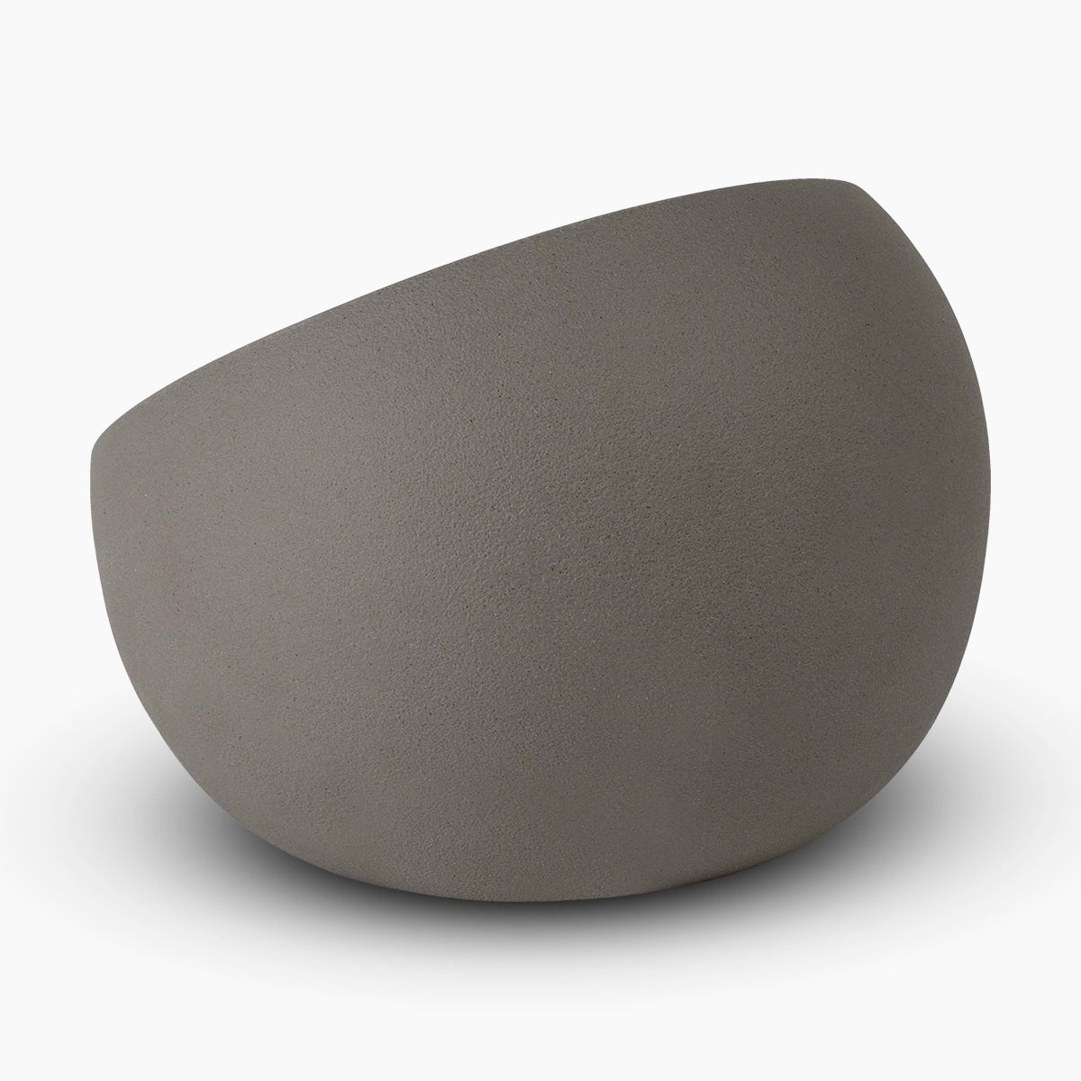 terra plant medium urn for ashes in grey back view