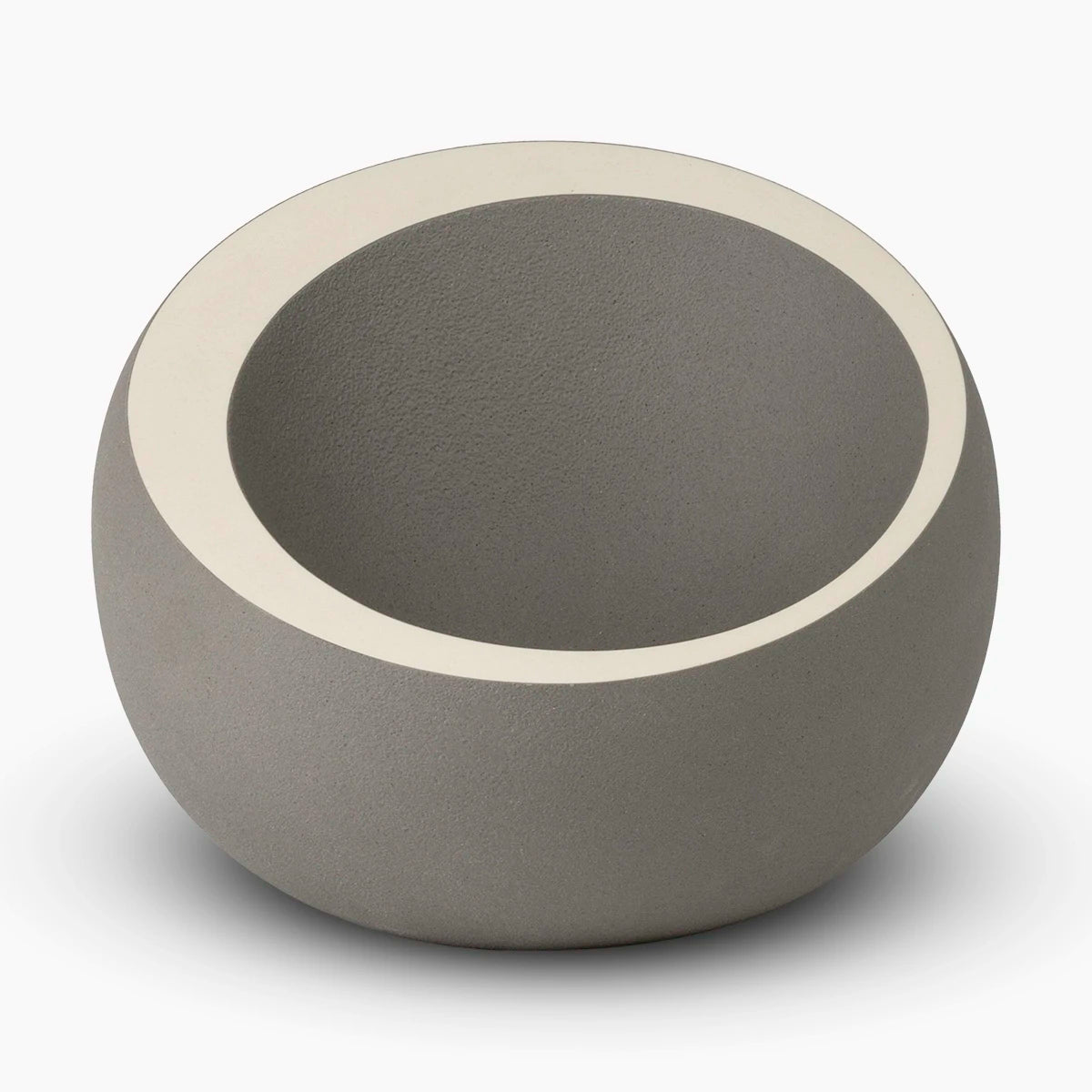 terra plant medium urn for ashes in grey front view