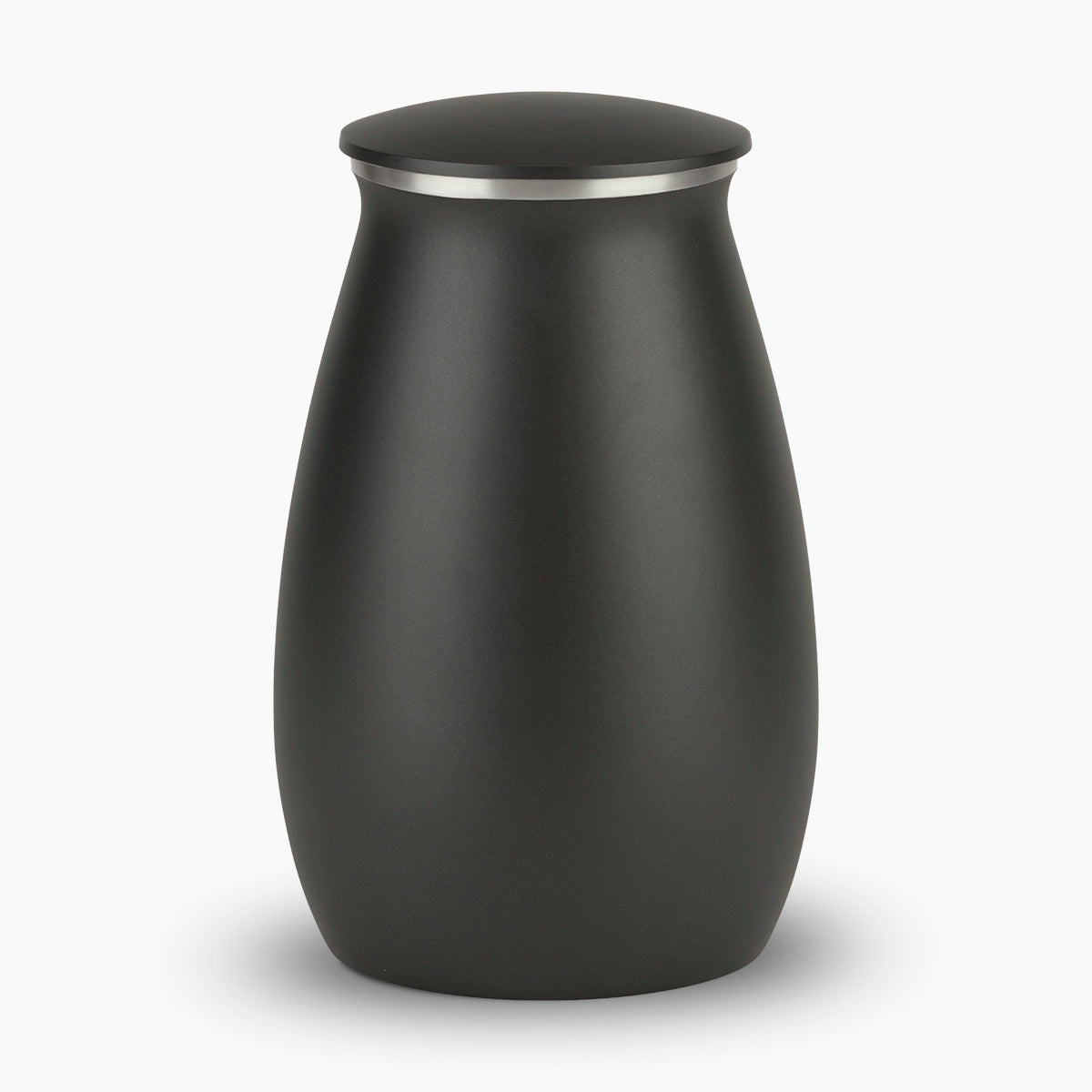 tribute metal adult cremation urn for ashes in matte black