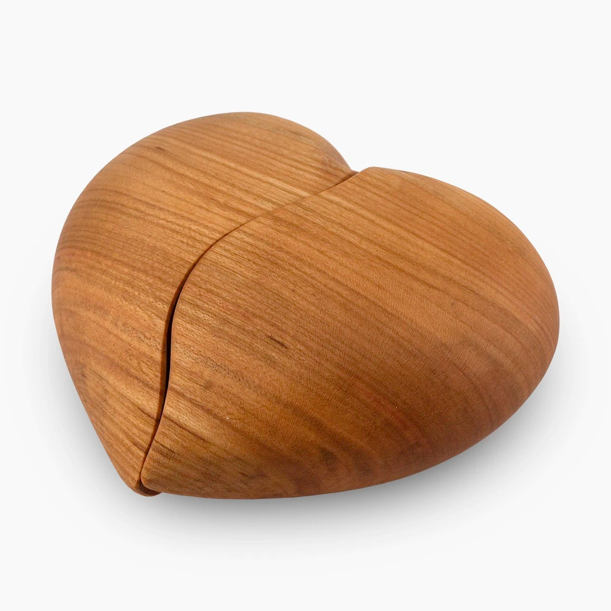unity cherry wood heart keepsake urn for ashes front view