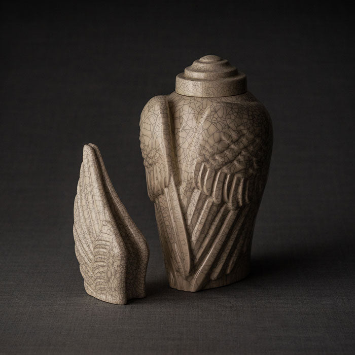Angel Wings Cremation Urn for Ashes Dark Background