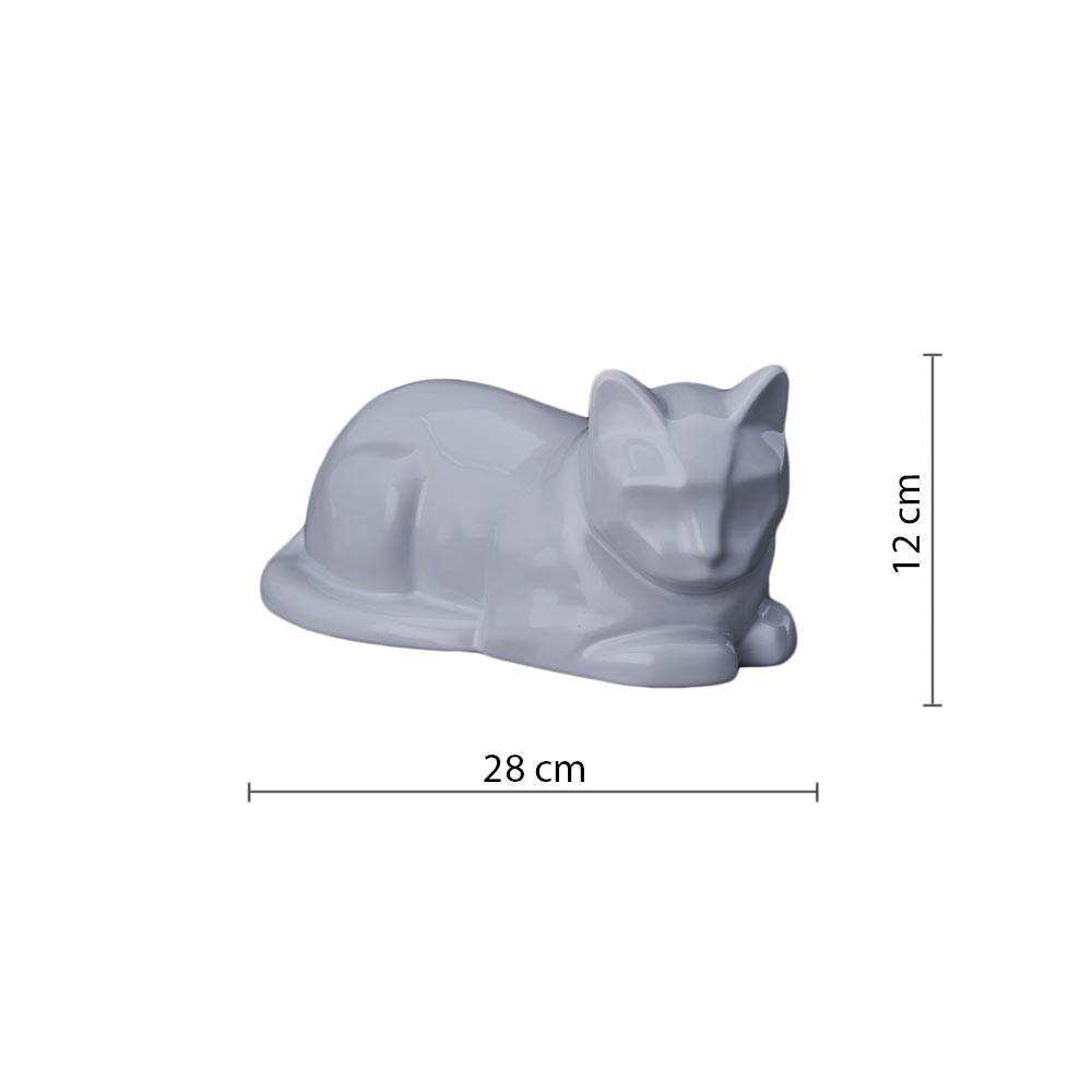 Cat Cremation Urn For Pets Ashes In White Dimensions