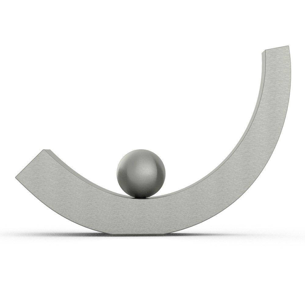 Equilibrium Cremation Urn for Ashes Companion in Stainless Steel Front View