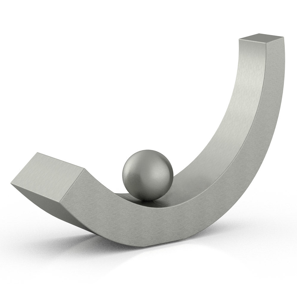 Equilibrium Cremation Urn for Ashes Companion in Stainless Steel Back Rotated View