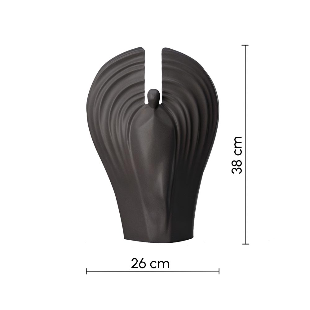 Guardian Cremation Urn for Ashes Charcoal Grey Dimensions