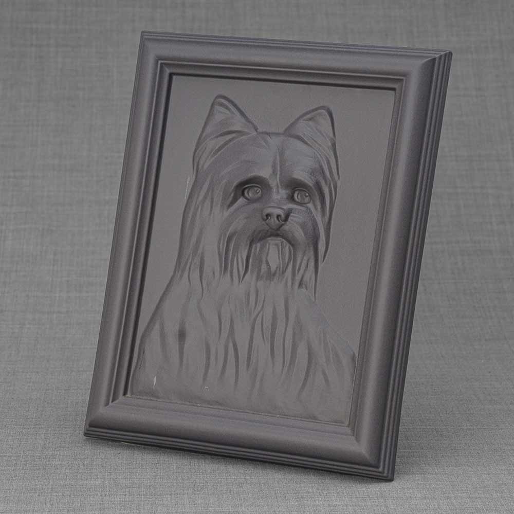 Male Yorkie Pet Urn For Dogs Ashes Charcoal Grey Left View