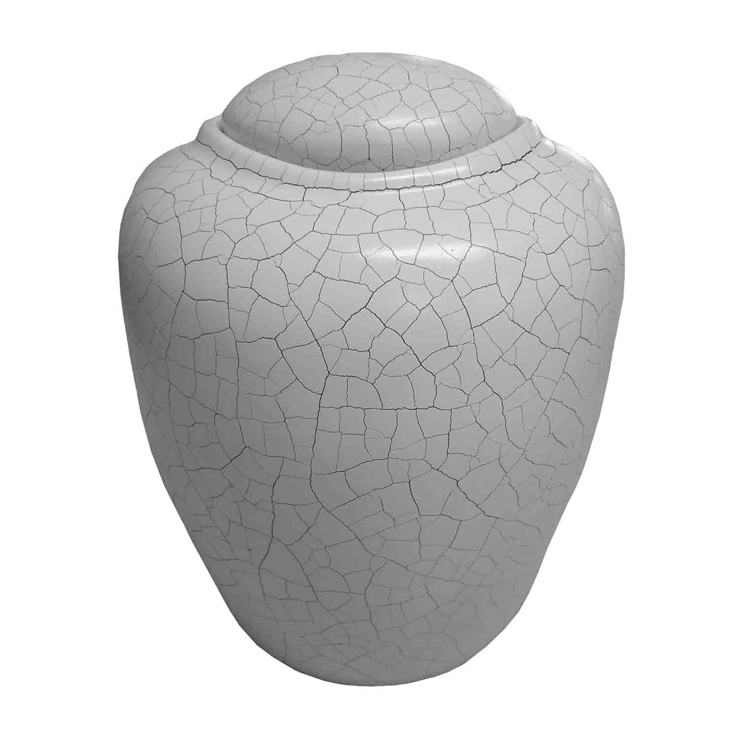 Oceane Antique Biodegradable Water Urn for Ashes in White