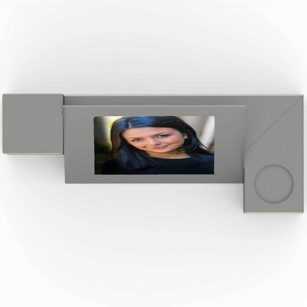 Photo Candle Cremation Urn for Ashes Adult in Stainless Steel Top View