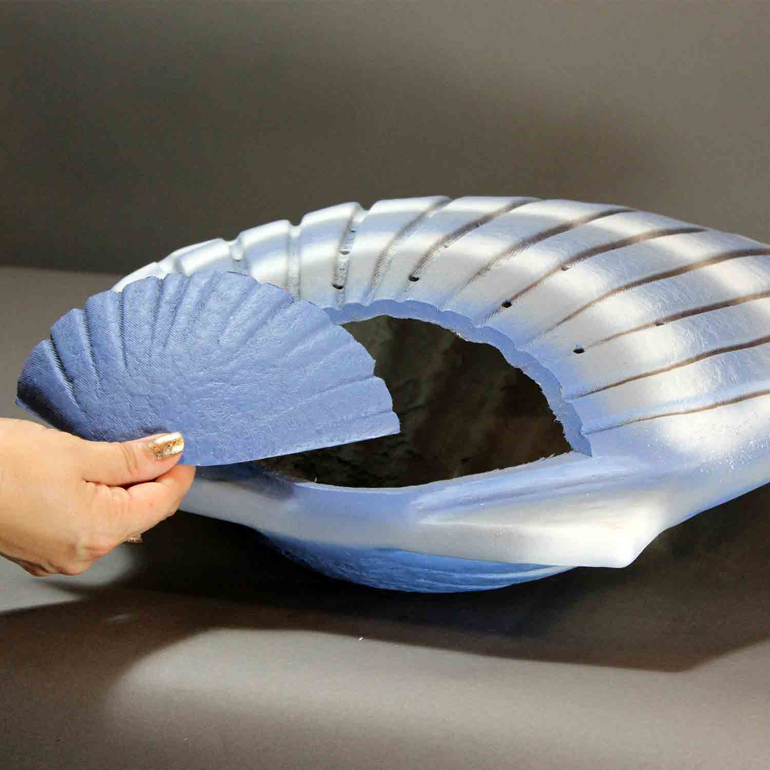 Shell Biodegradable Water Urn for Ashes Opening