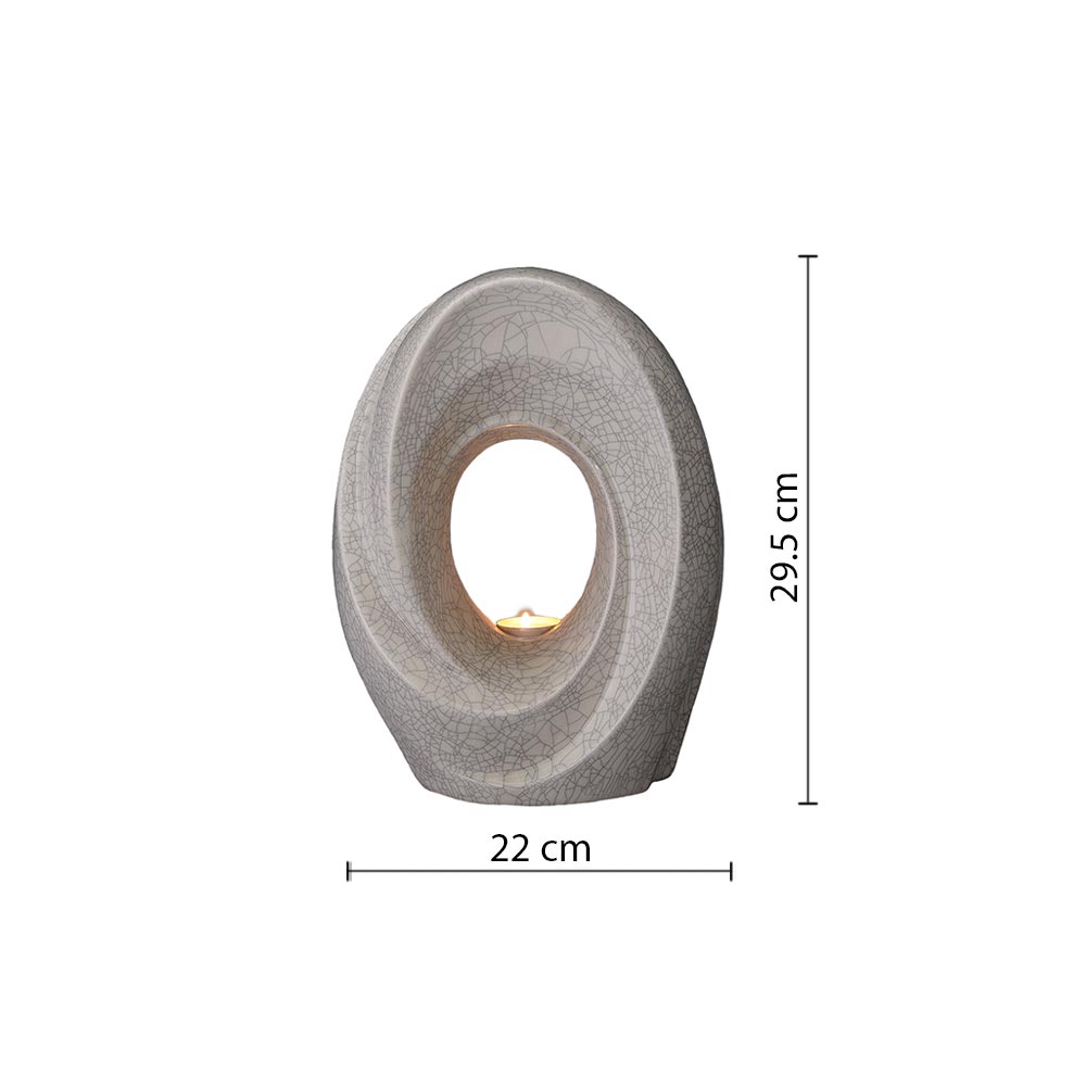 The Passage Cremation Urn for Ashes in Crackle Glaze Dimensions