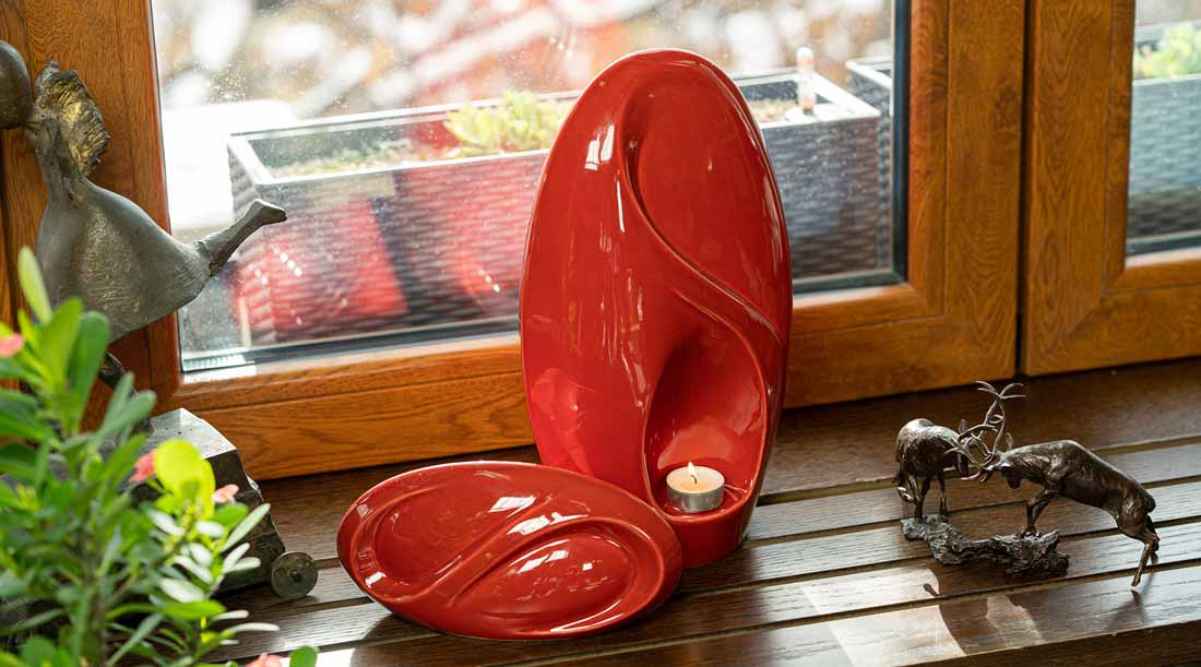 5 Warm Coloured Cremation Urns