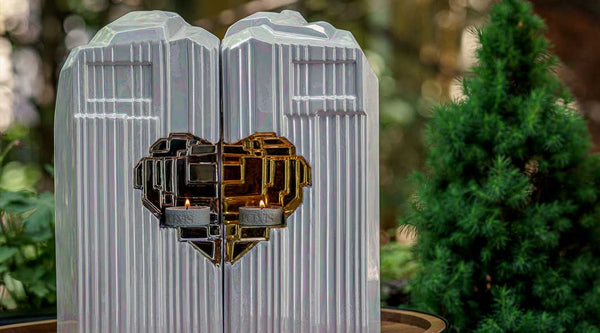 5 White Ceramic Cremation Urns