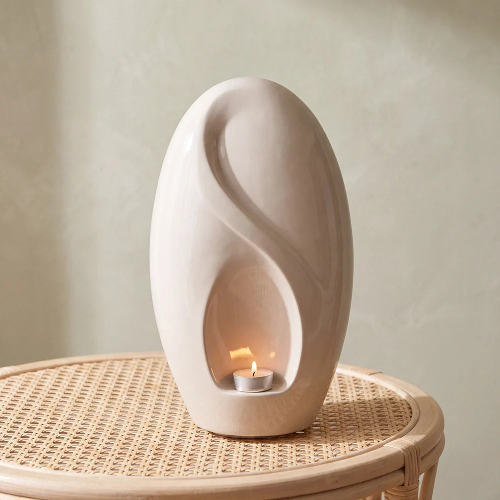 Infinity Adult Cremation Urn for Ashes in Cream