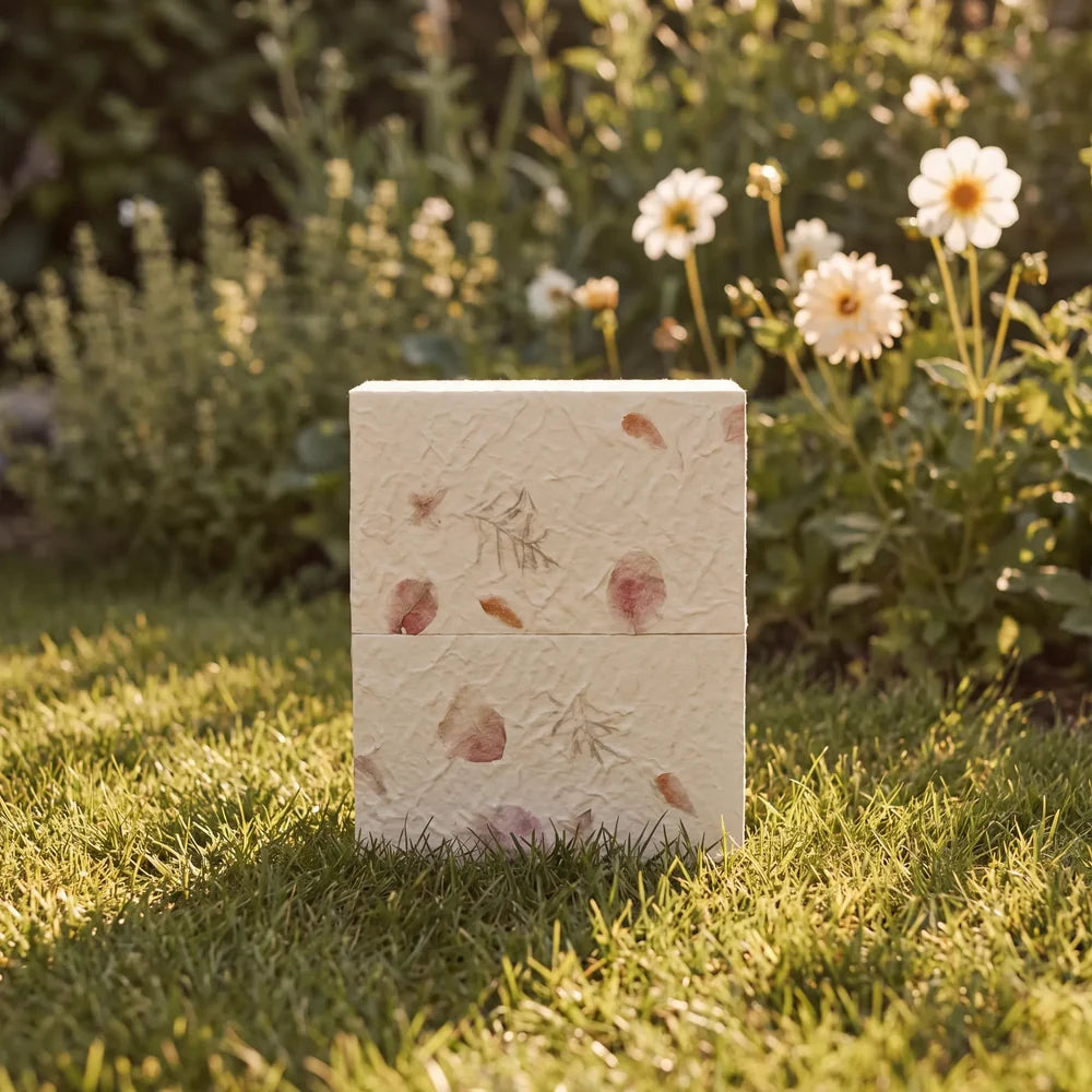 Simplicity Earthurn Biodegradable Urn for Ashes in Floral - Adult