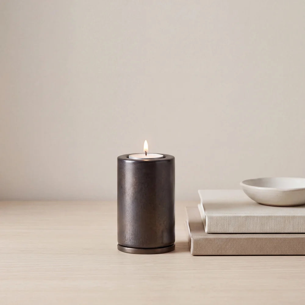 Tealight Combo Keepsake Urn for Ashes in Antic Gold