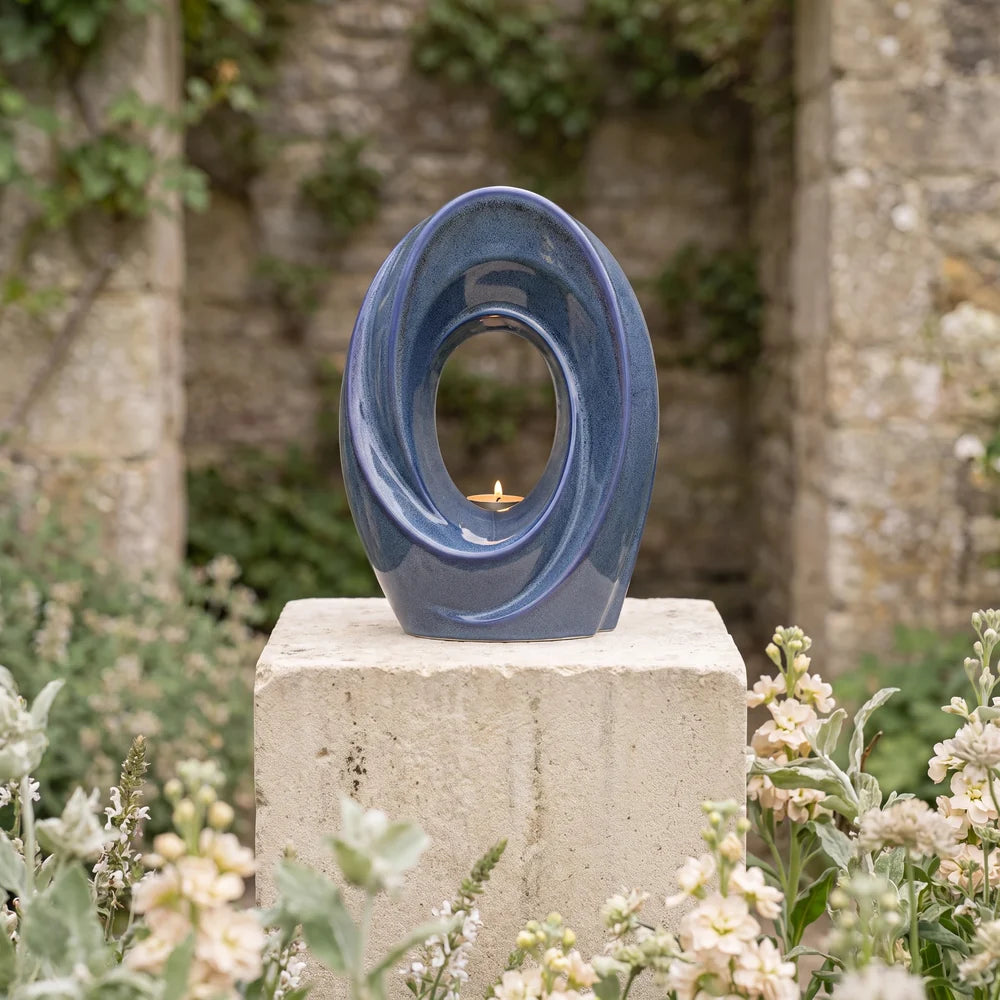 The Passage Adult Cremation Urn for Ashes in Blue