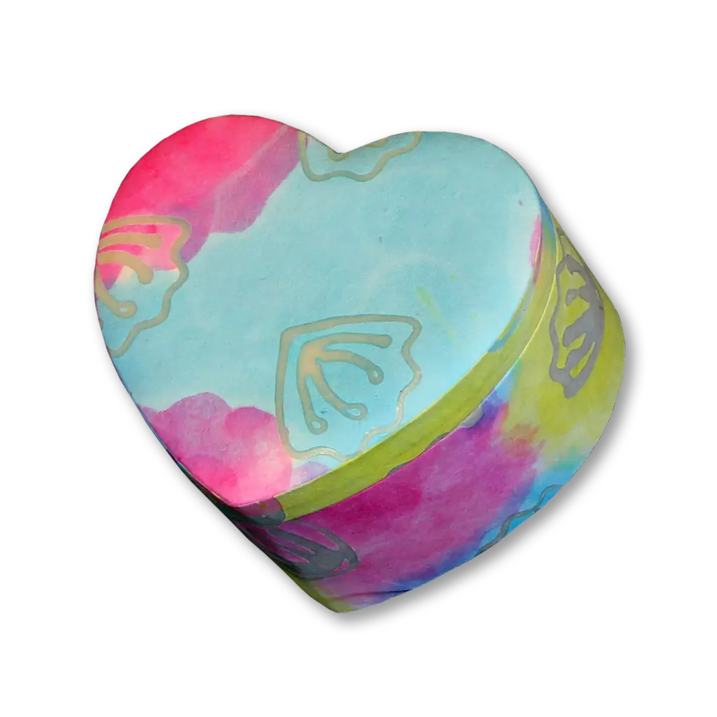Love Heart Biodegradable Urn for Ashes in Pastel - Small