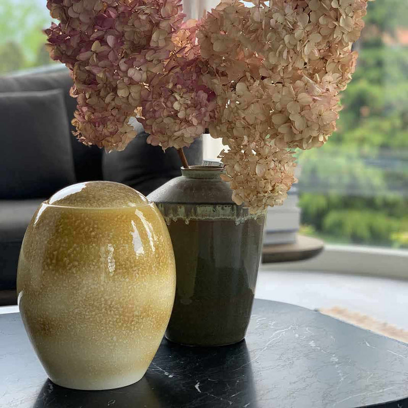 Amber Modern Adult Cremation Urn for Ashes