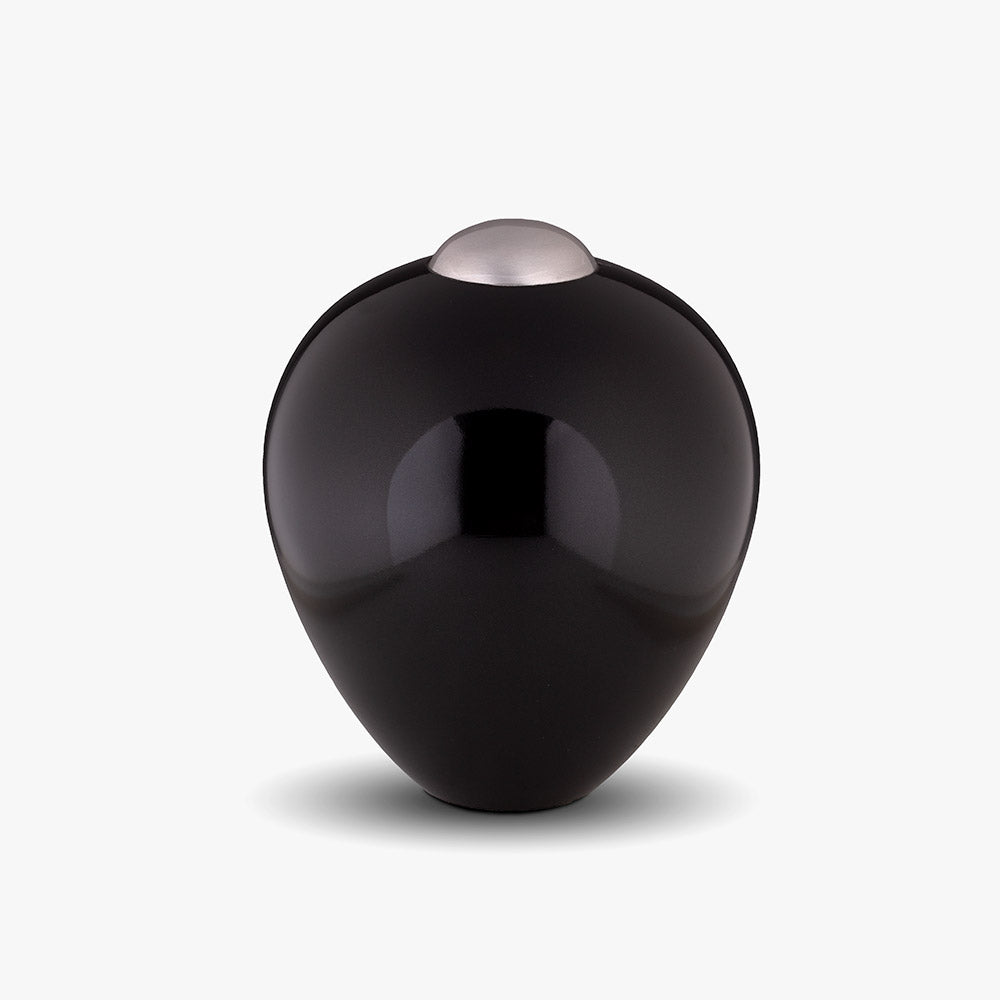 Amore Cremation Urn for Ashes in Onyx and Silver