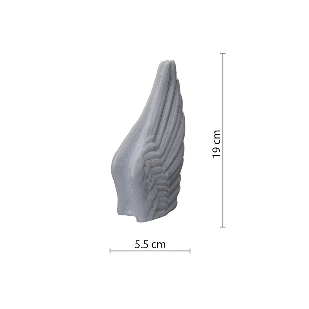 Angel Wings Keepsake Grey Dimensions