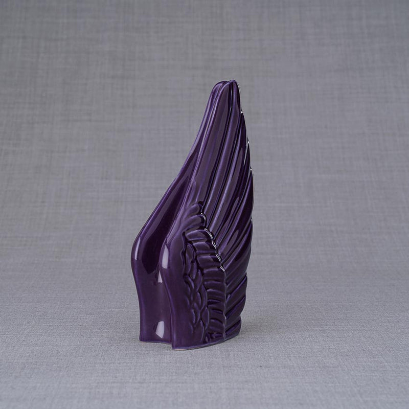 Angel Wings Small Urn for Ashes in Violet