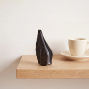Angel Wings Small Urn for Ashes in Matte Black