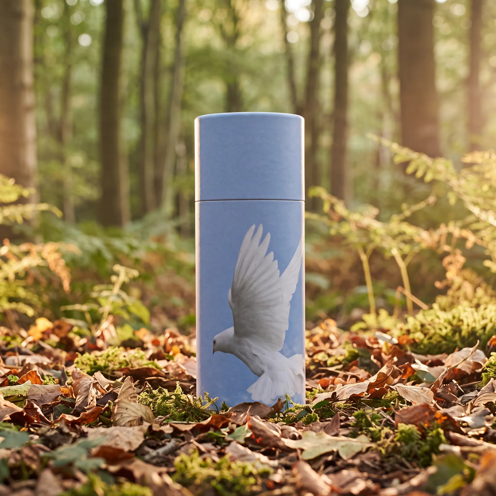 Ascending-Dove-Eco-Friendly-Scattering-Tube-for-Ashes-Small-Token-In-the-Woods