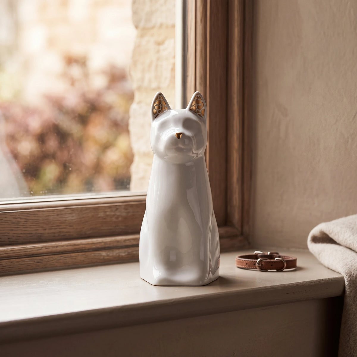 Barkley-Dog-Urn-for-Ashes-in-White-pet_sunny_sill