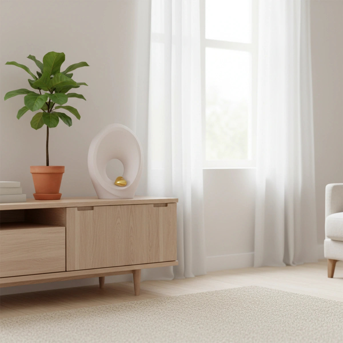 Beyond Adult Cremation Urn for Ashes in White and Gold