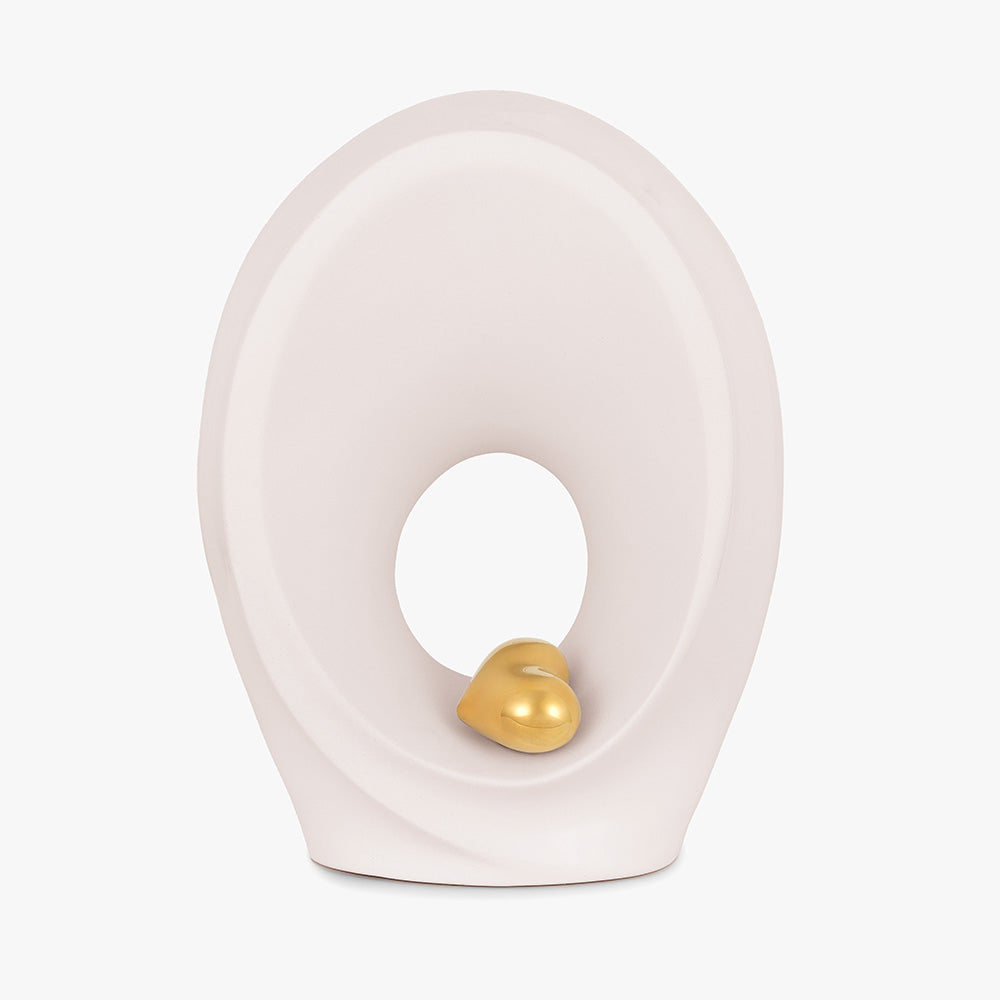 Beyond Adult Cremation Urn for Ashes in White and Gold