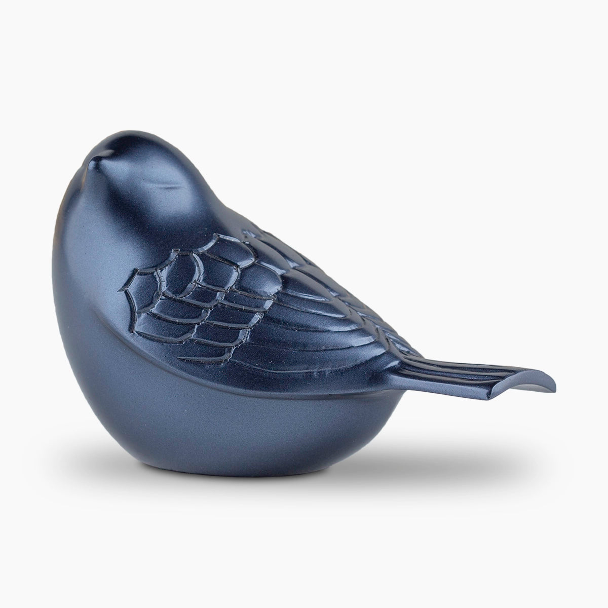 Bird Keepsake Urn for Ashes in Midnight Blue