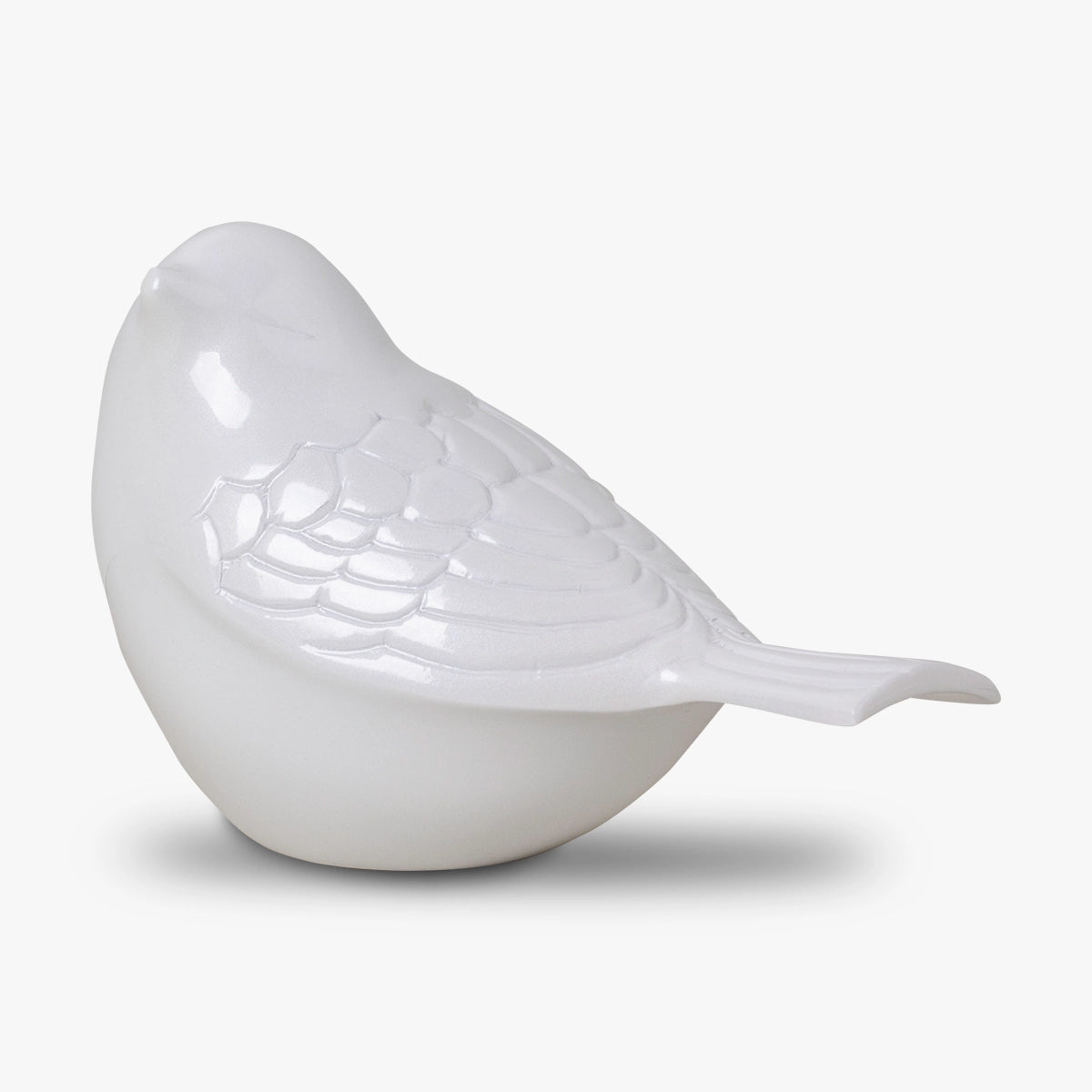 Bird Keepsake Urn for Ashes in White