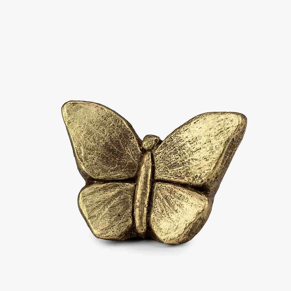 Butterfly Keepsake Urn for Ashes in Gold