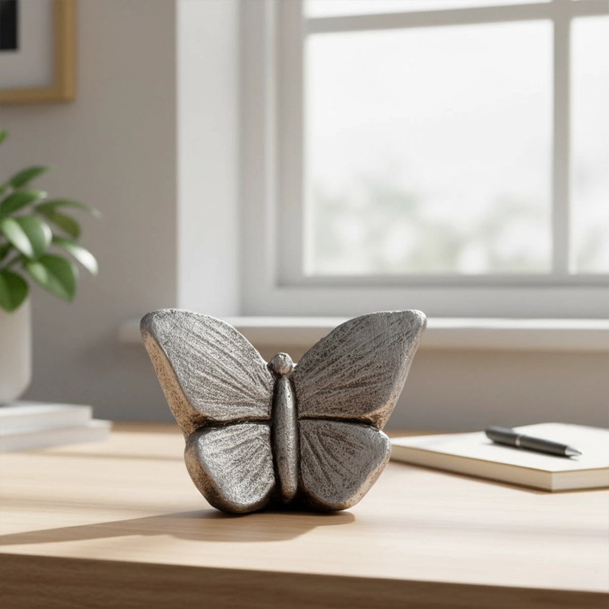 Butterfly Keepsake Urn for Ashes in Silver