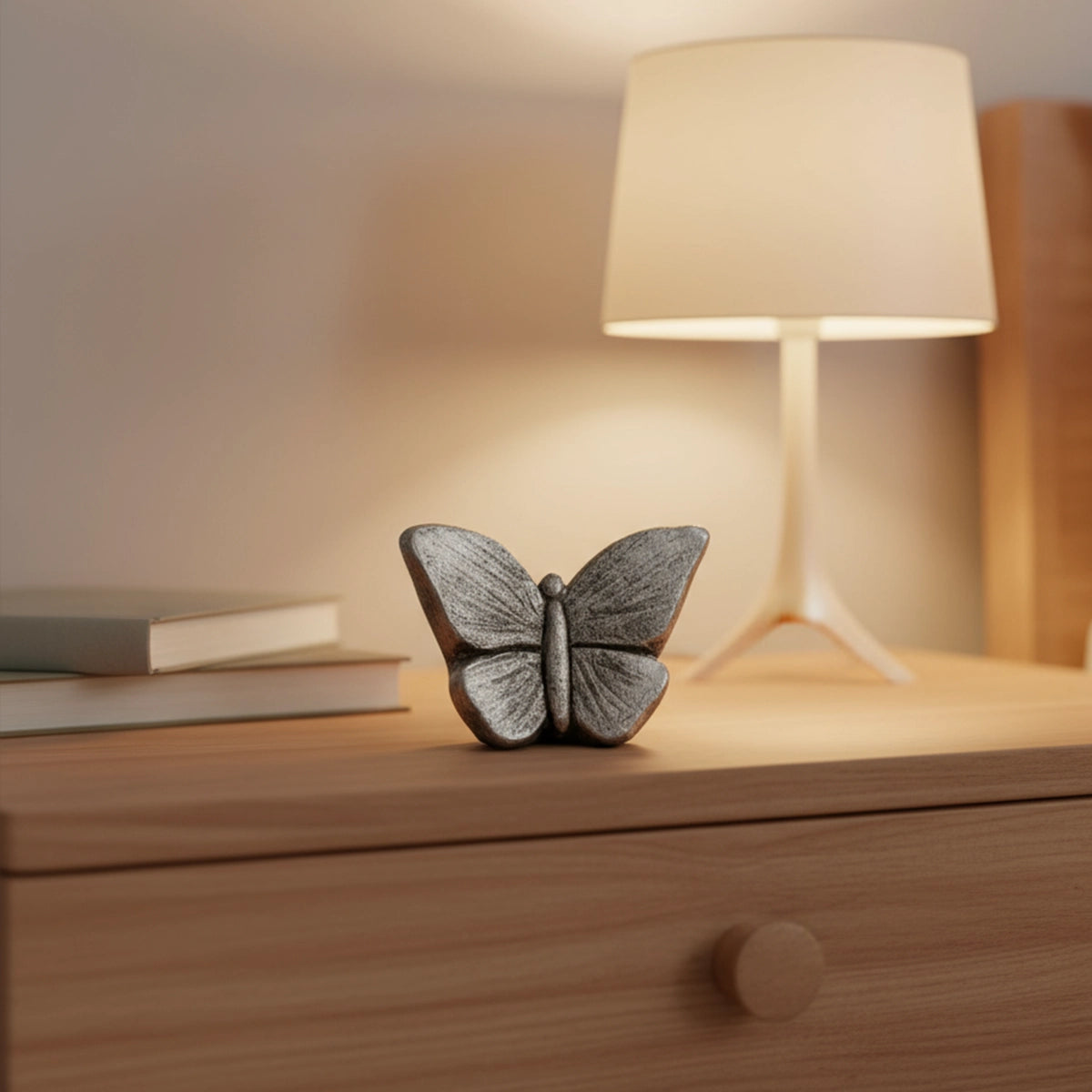 Butterfly Keepsake Urn for Ashes in Silver