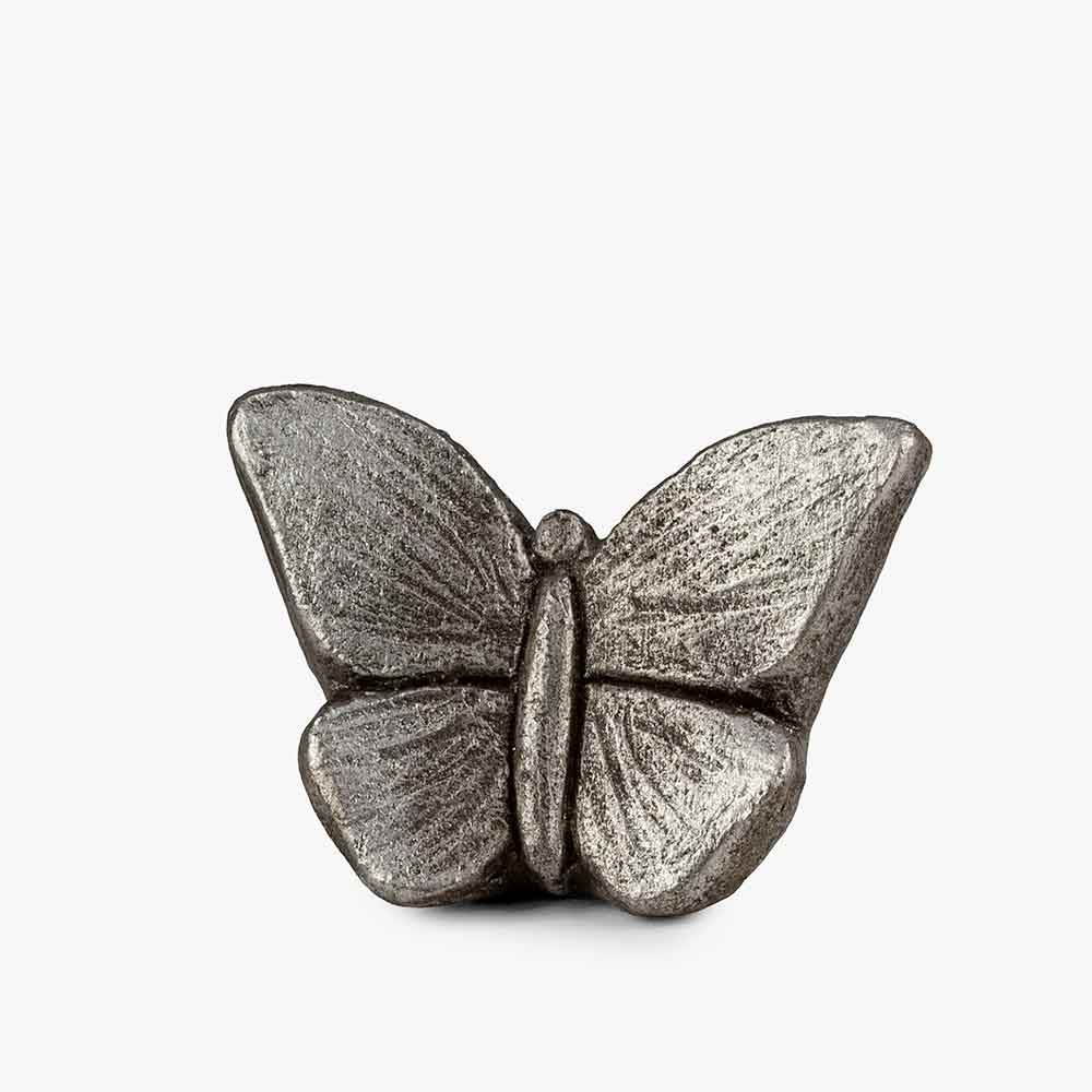 Butterfly Keepsake Urn for Ashes in Silver