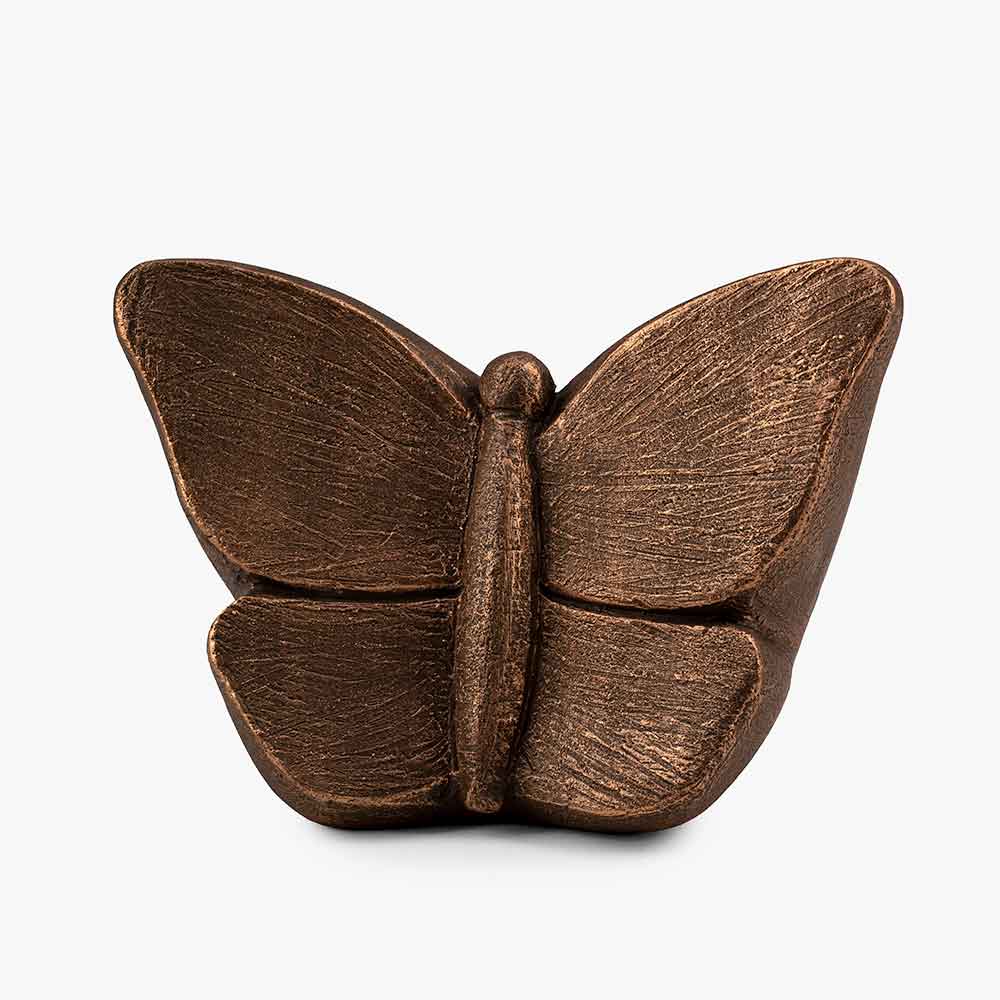 Butterfly Small Urn for Ashes in Bronze