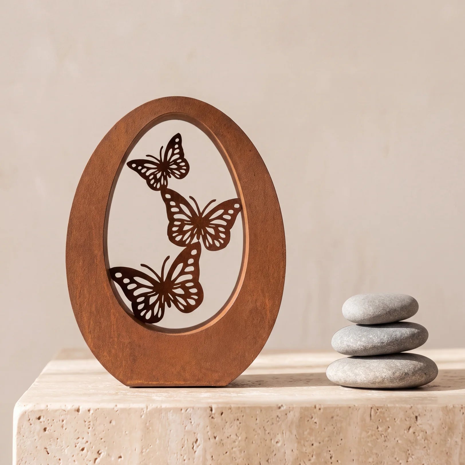 Butterfly-Small-Urn-for-Ashes-in-Corten-Steel-keepsake_pebbles