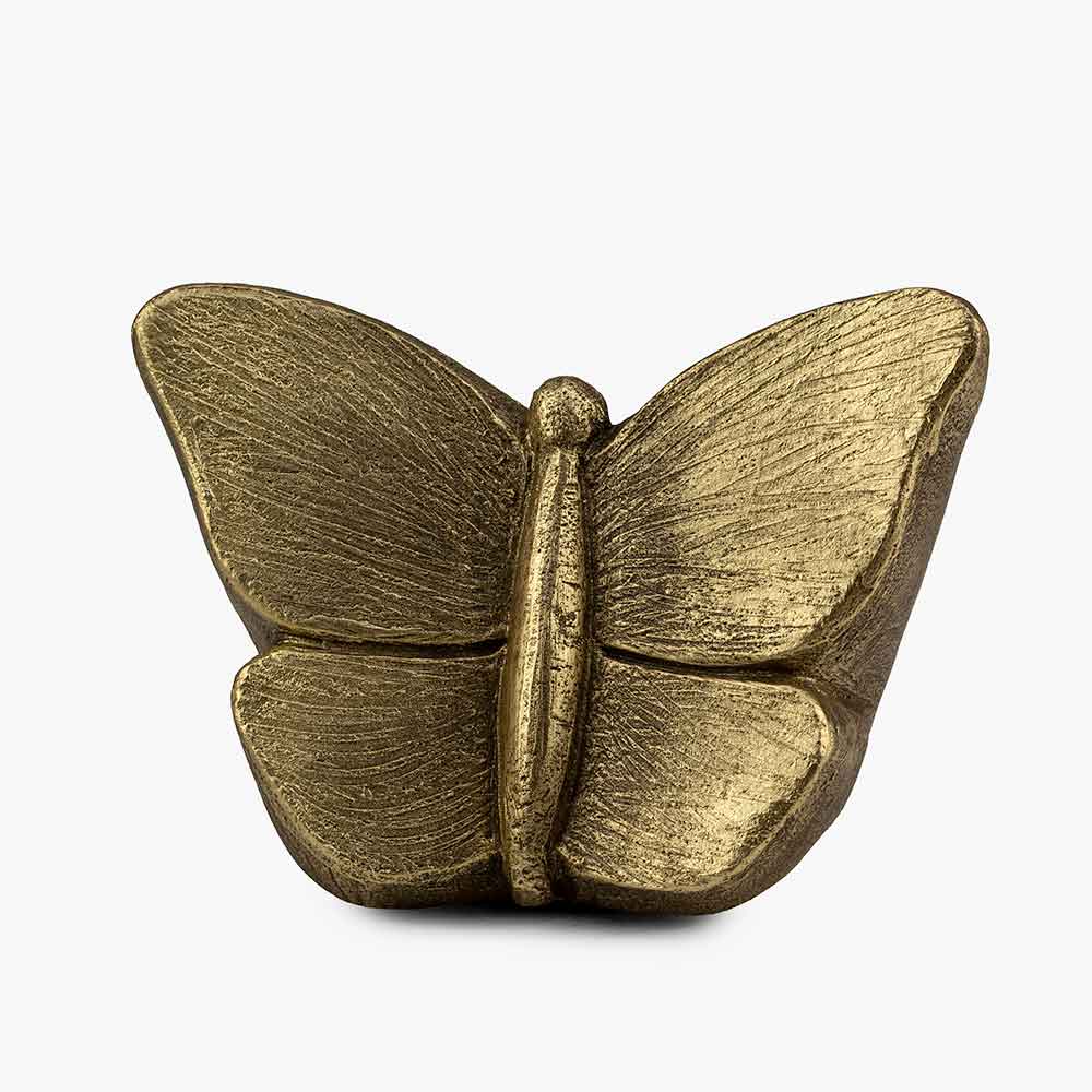 Butterfly Small Urn for Ashes in Gold