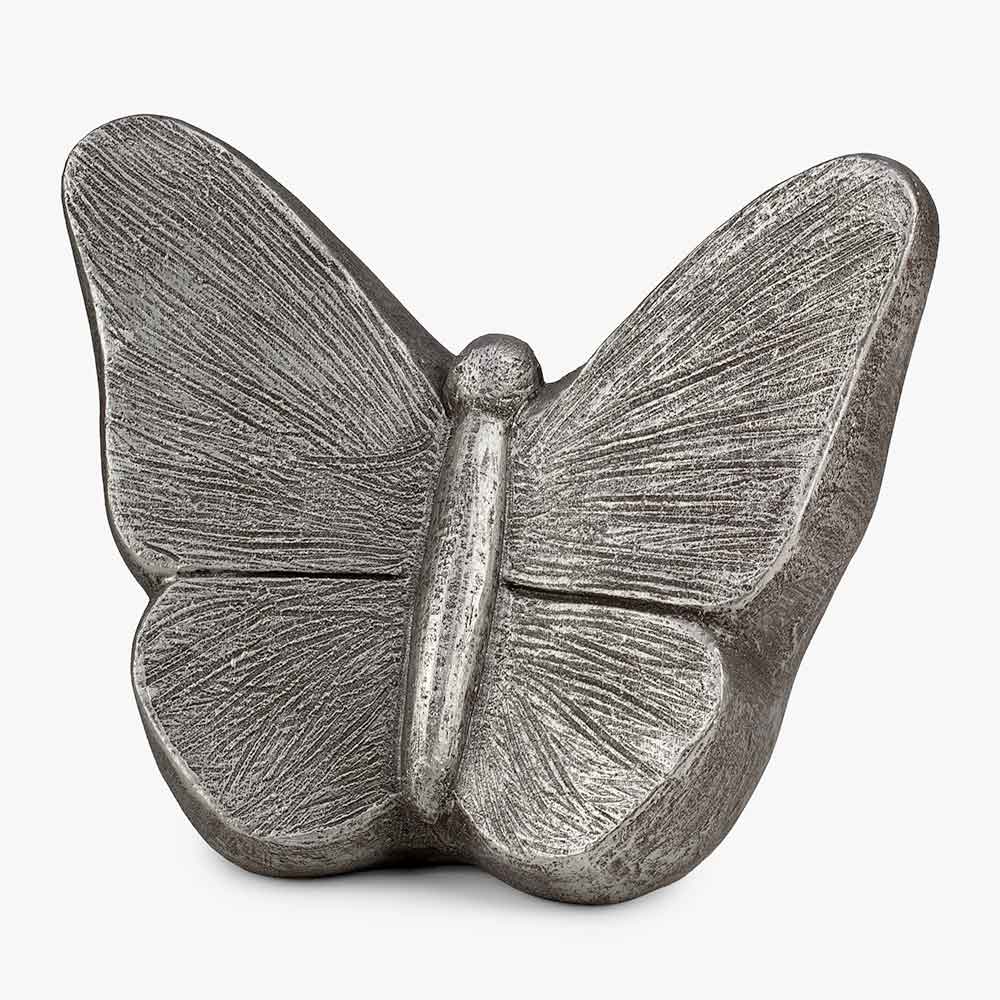 Butterfly Urn for Ashes in Silver