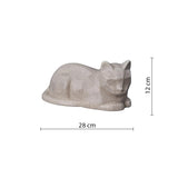 Lying Cat Urn for Ashes in Crackle Glaze