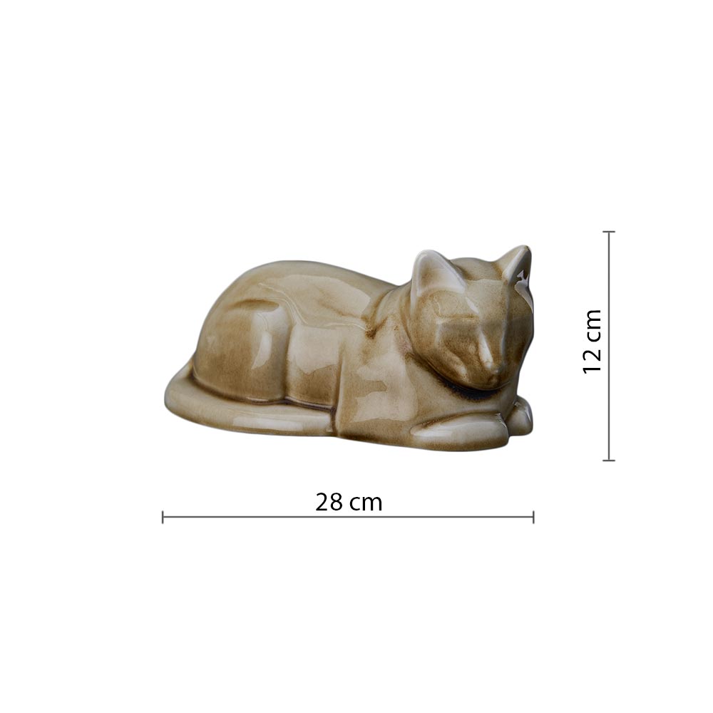 Cat Cremation Urn For Pets Ashes In Dark Sand Dimensions